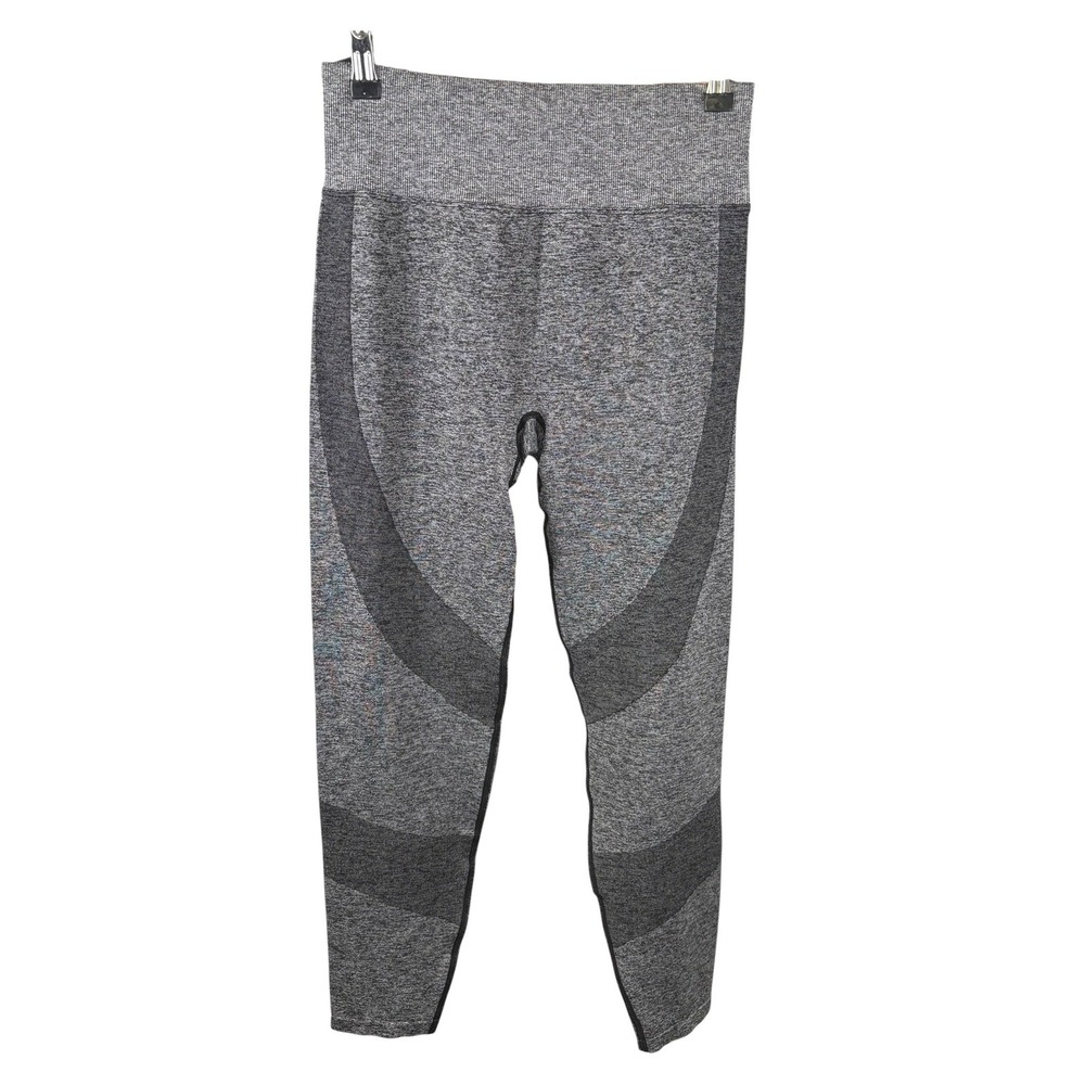 PINK Victorias Secret High Waist Full Length Grey Marled Leggings Large NEW